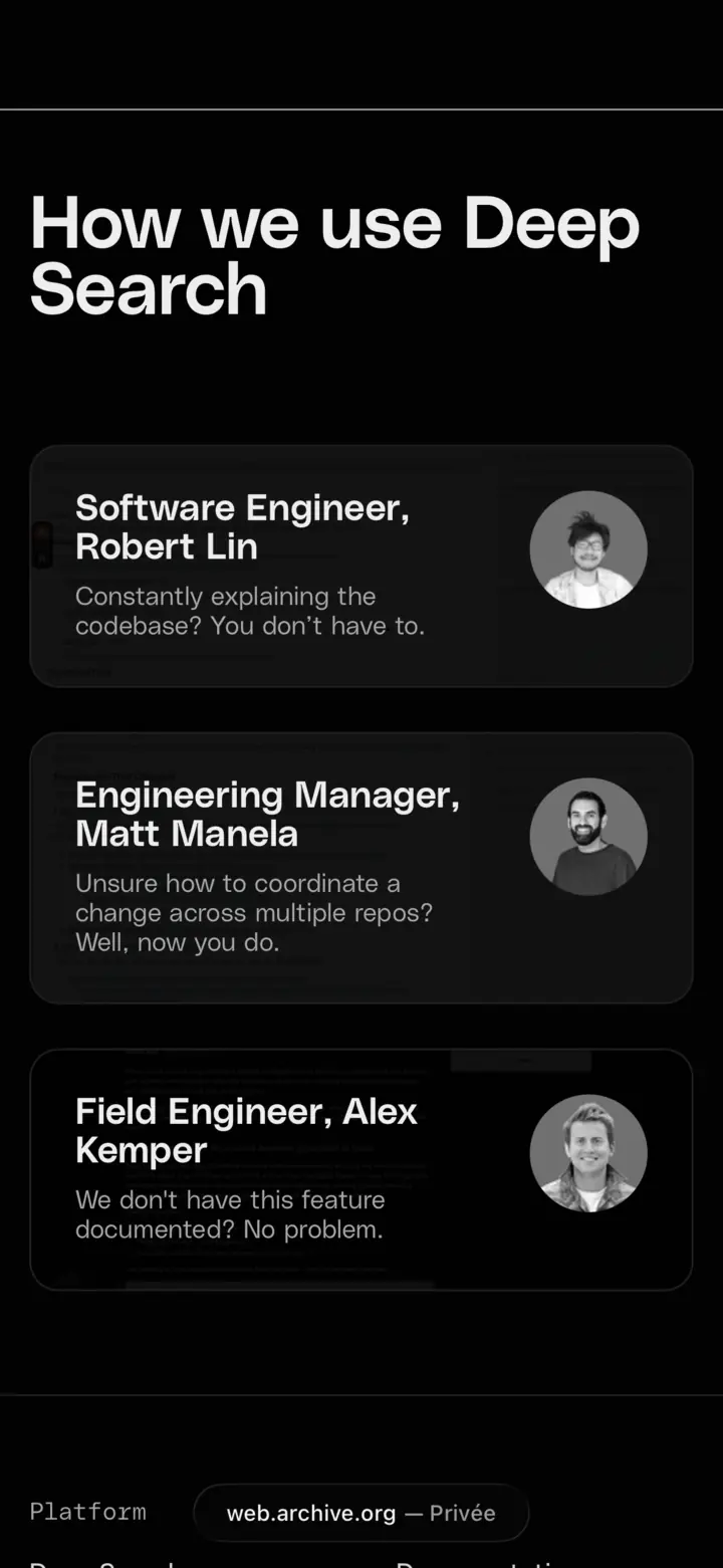 How we use Deep Search, on a phone